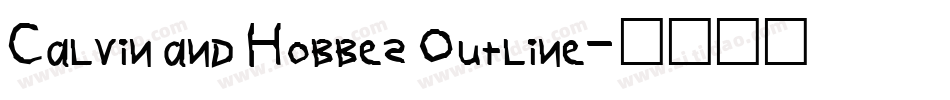Calvin and Hobbes Outline字体转换